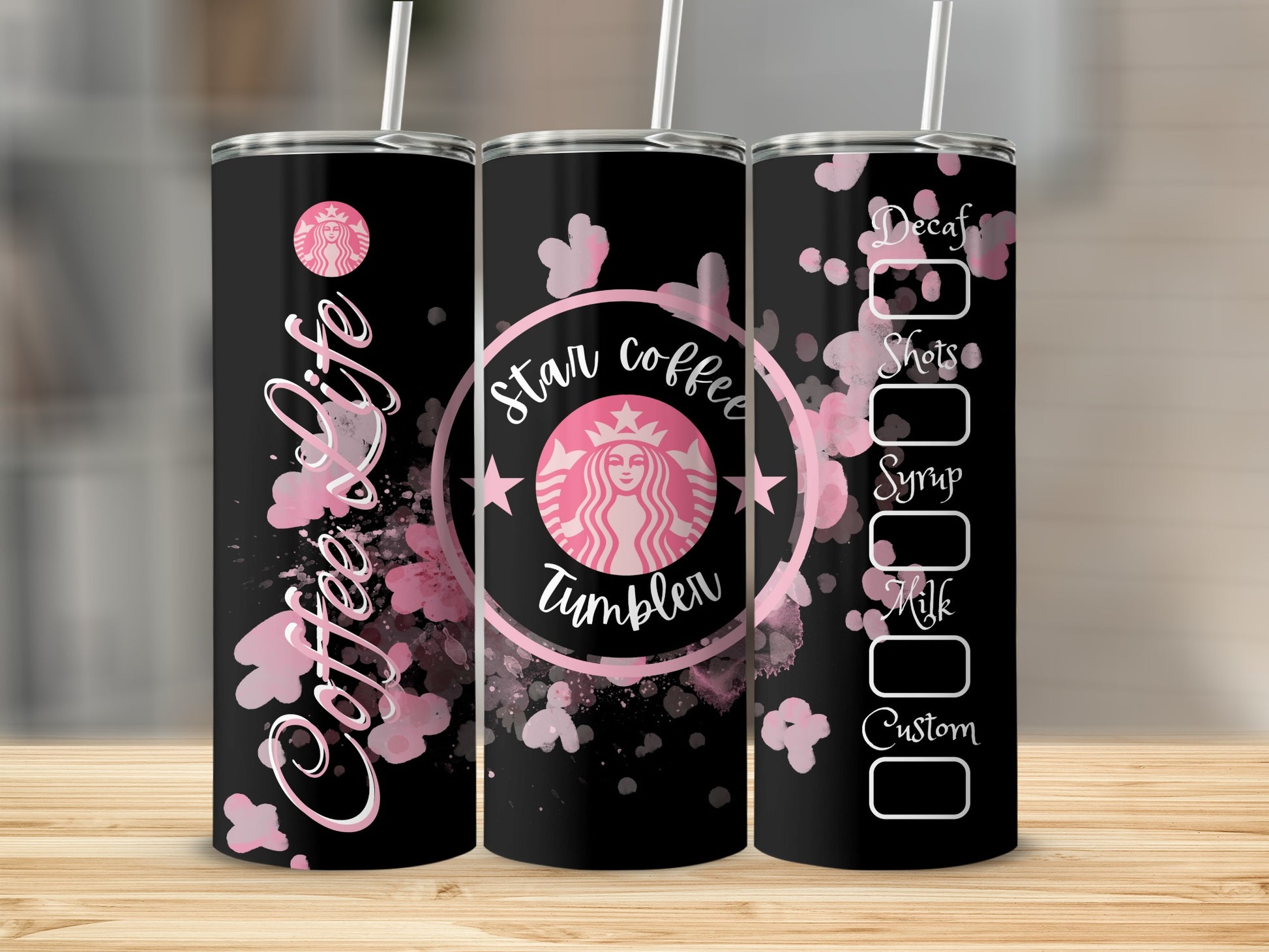 Coffee Life Star Coffee Tumbler with Custom Options