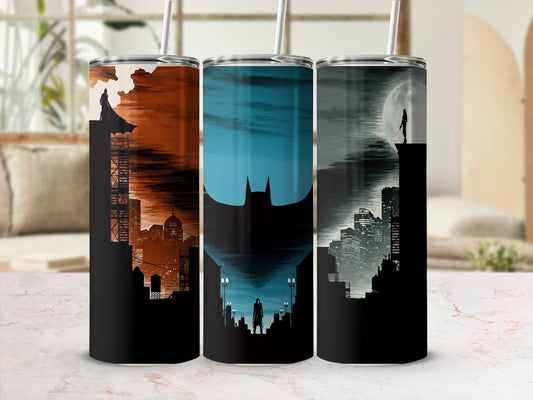 Gotham City Superhero Villain Silhouettes Tumbler product type
