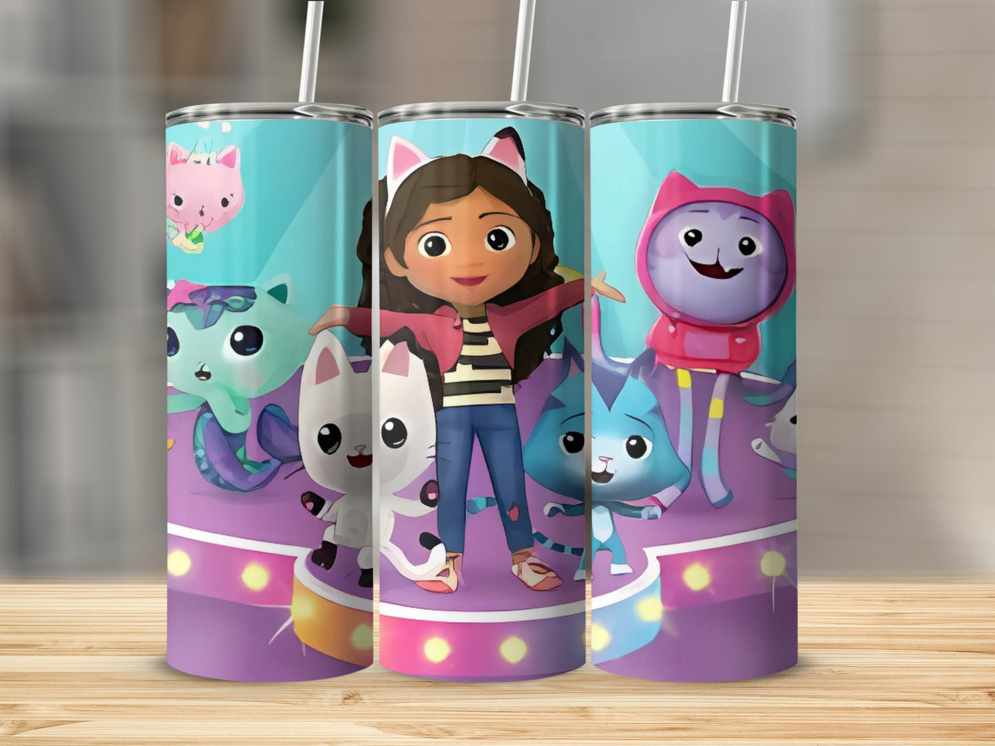 Colorful Cartoon Characters Tumbler for Kids Drinkware
