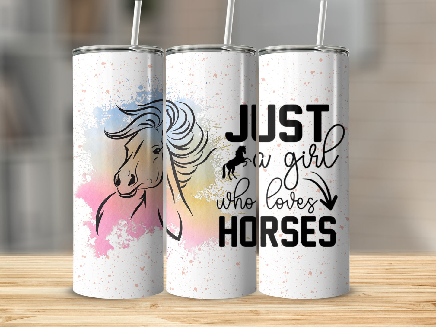 Just a Girl Who Loves Horses Tumbler Product