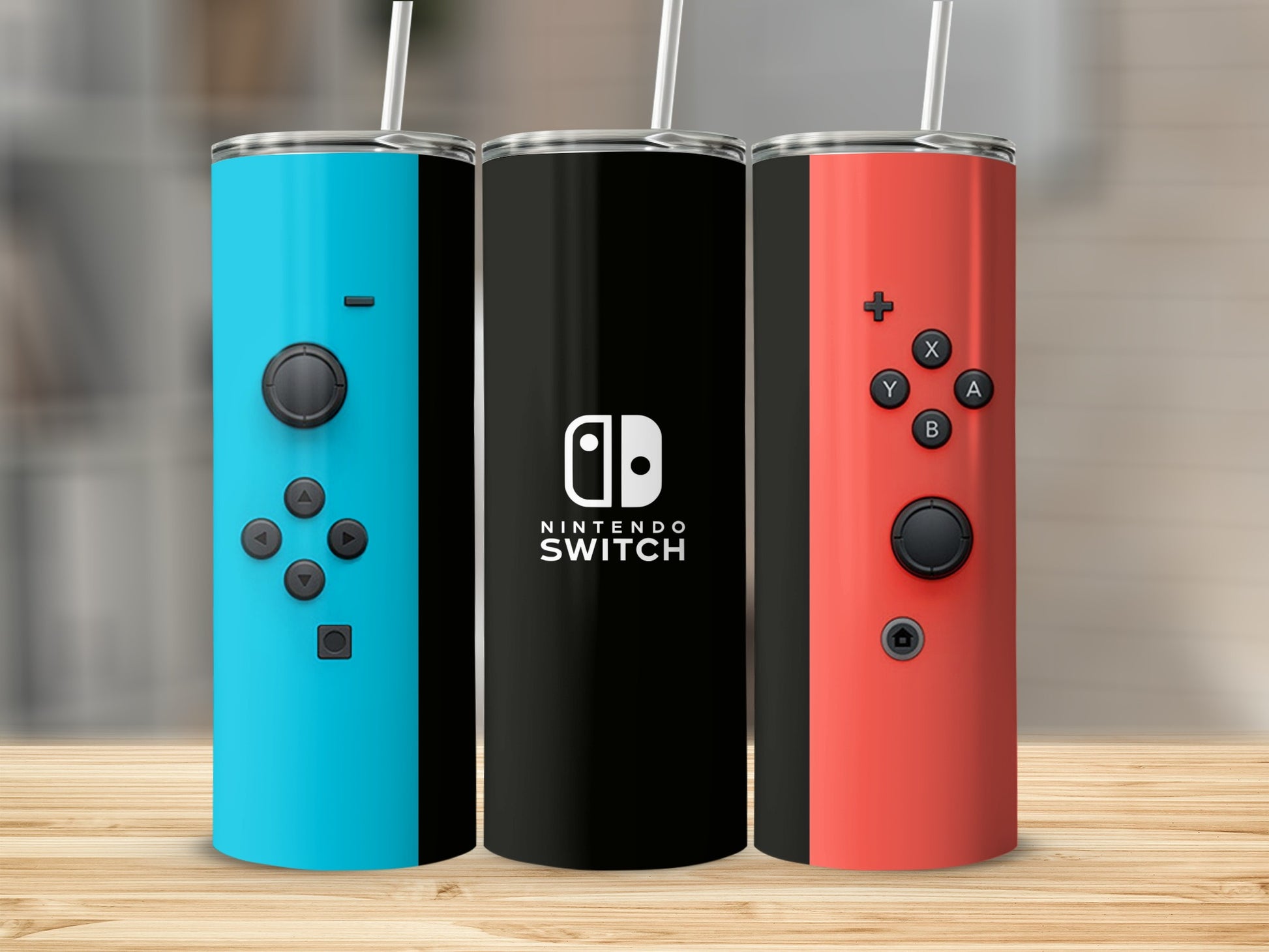 Nintendo Switch Joy-Con Design Blue Red Black Tumblers product type