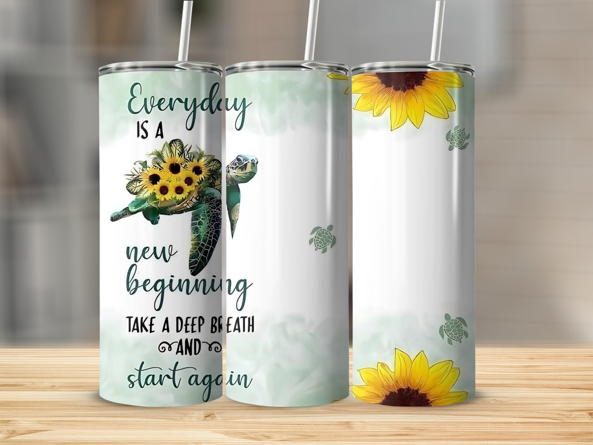 Everyday is a New Beginning Inspirational Tumbler