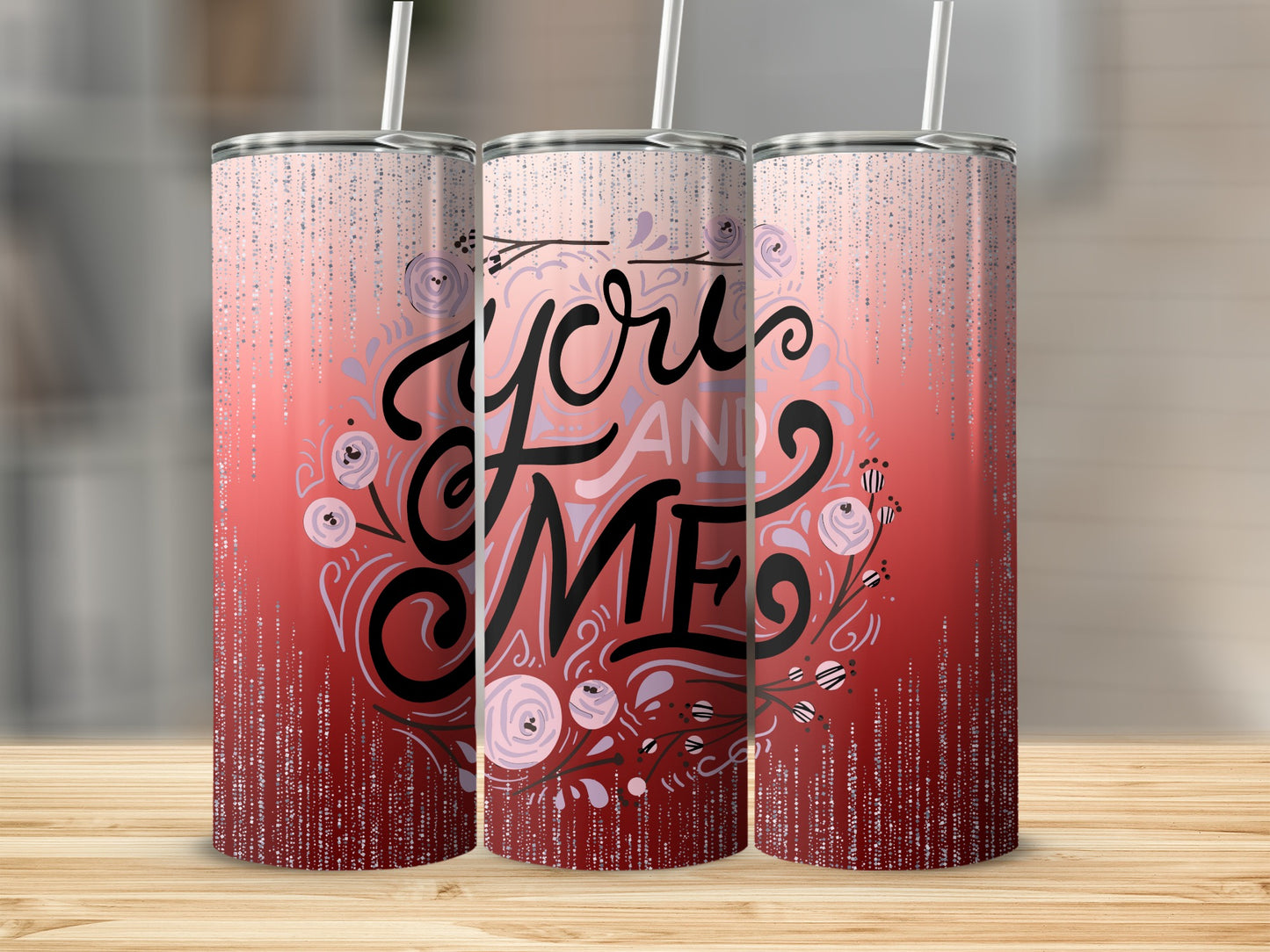 Gorgeous Roses and Me Floral Digital Art Tumbler