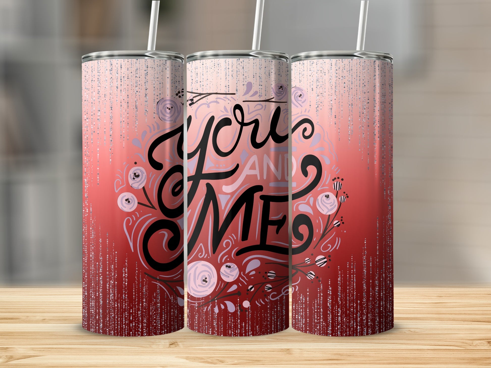 Gorgeous Roses and Me Floral Digital Art Tumbler