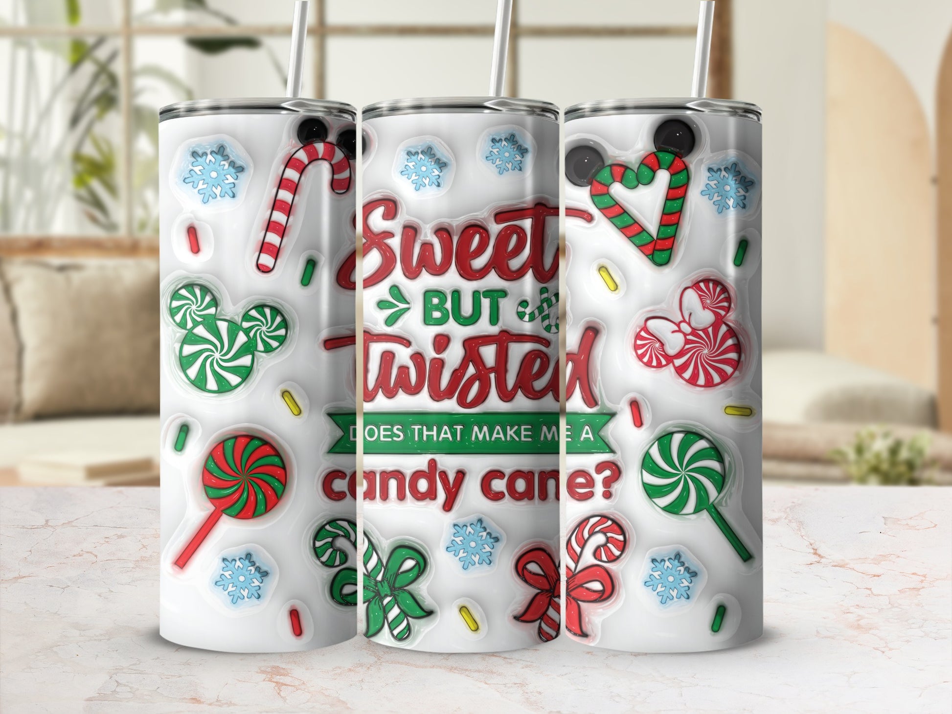 Sweet But Twisted Does That Make Me A Candy Cane? Tumbler