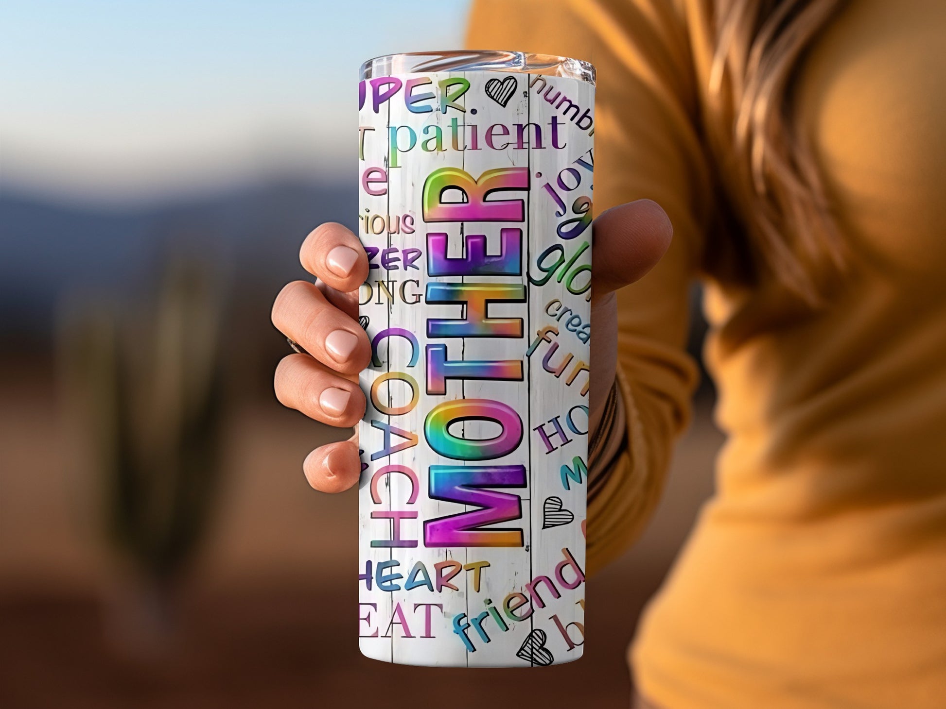 Colorful Dear Mother Inspirational Tumbler