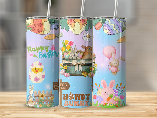 Happy Easter Egg Hunt Handy Bunny Tumbler Cup