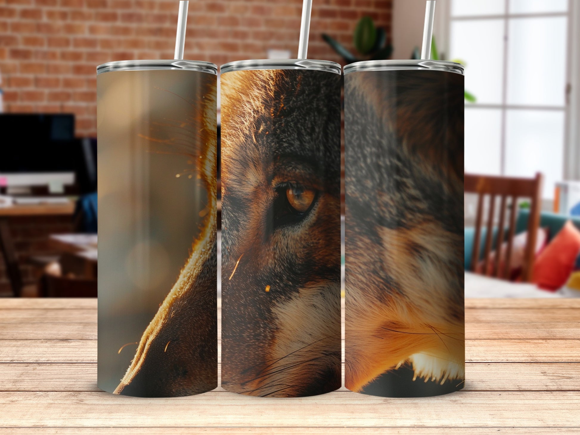 Majestic Wolf Eyes Gaze Wild Animal Tumbler product type