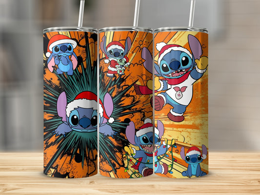 Christmas Themed Cartoon Character Tumblers