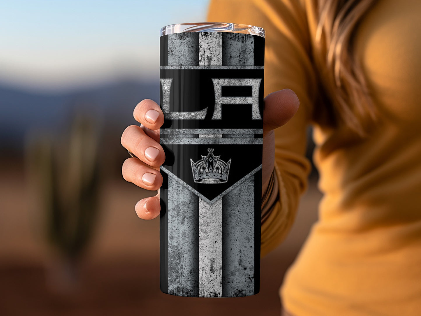LA Crown Black and Gray Design Tumbler Product