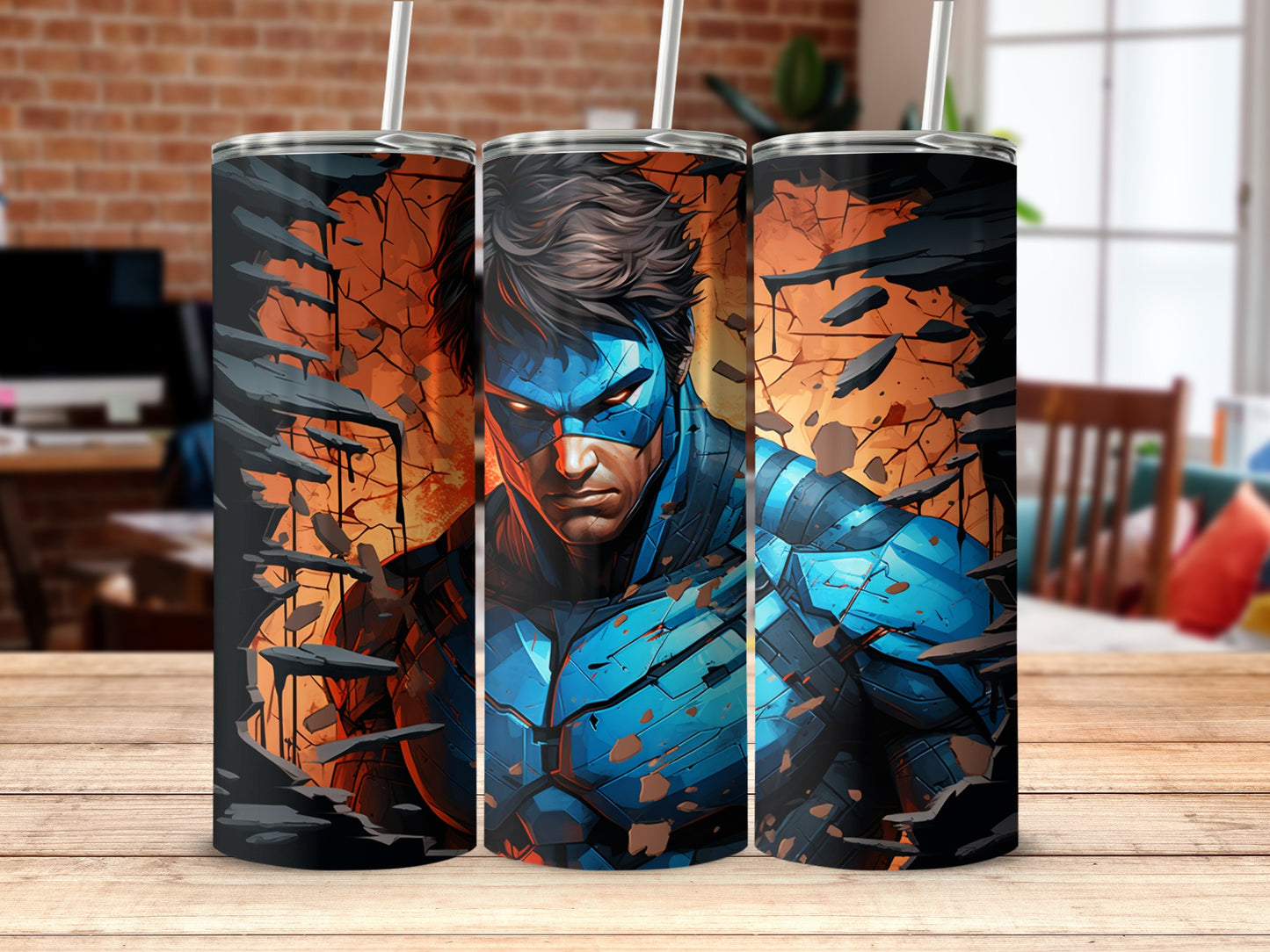 Superhero Costume Themed Art Tumbler