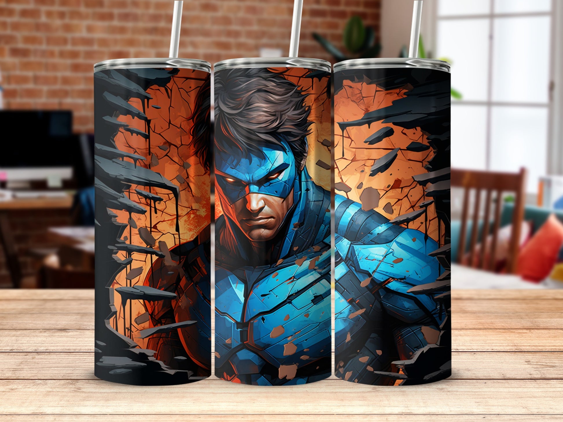 Superhero Costume Themed Art Tumbler