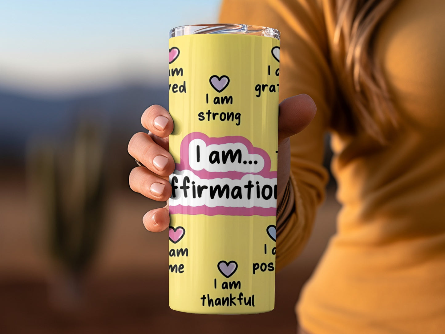 I Am Affirmation Motivational Quotes Tumbler