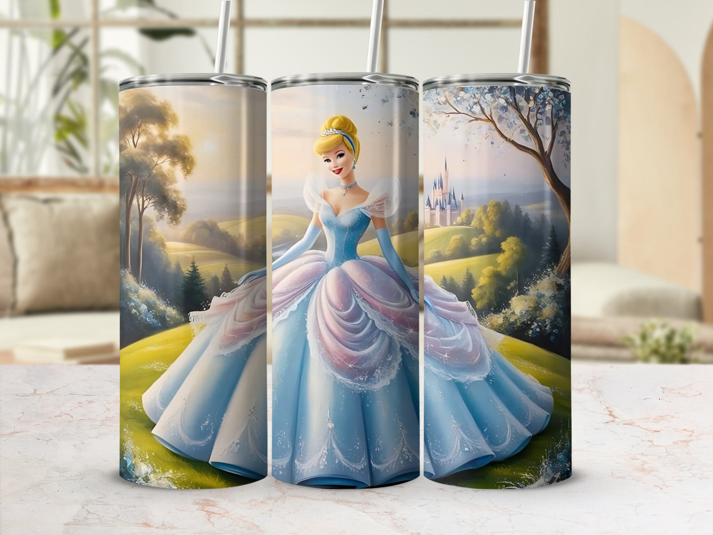 Enchanting Princess Castle Scene Tumbler Cup Product