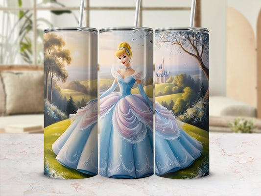 Enchanting Princess Castle Scene Tumbler Cup Product