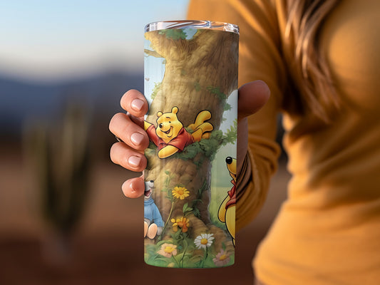 Winnie The Pooh and Friends by Big Tree in Forest Tumblers