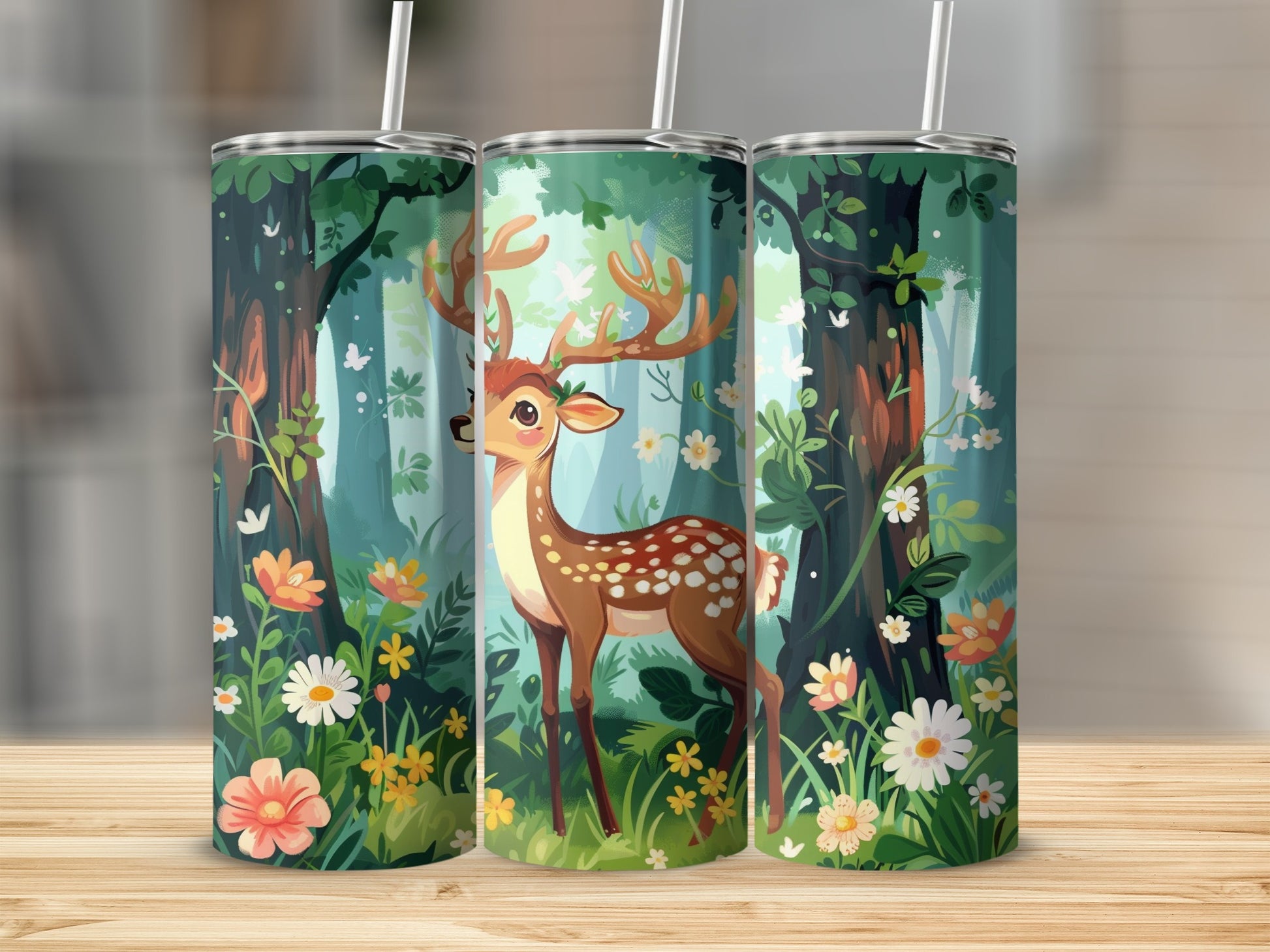 Whimsical Forest Deer Tumbler Charming Nature Scene product type
Deer
Fawn
Forest
Woodland
Nature
Tumbler
Drinkware
Cute animal
Floral design
Trees
Flowers
Whimsical
Outdoors
Wildlife
Animal art
Green design
Brown deer
Butterfly accent
Meadow print
Spring design