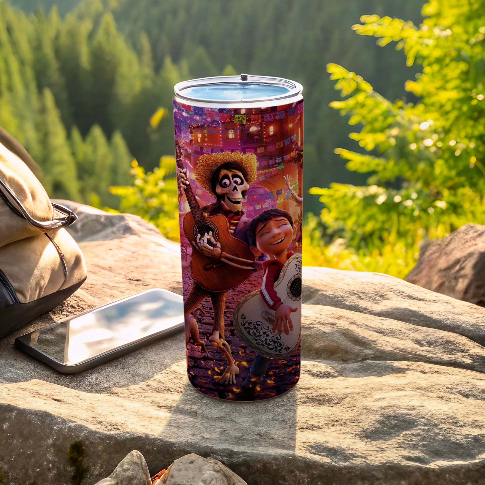 Animated Day of the Dead Themed Tumbler Cup
