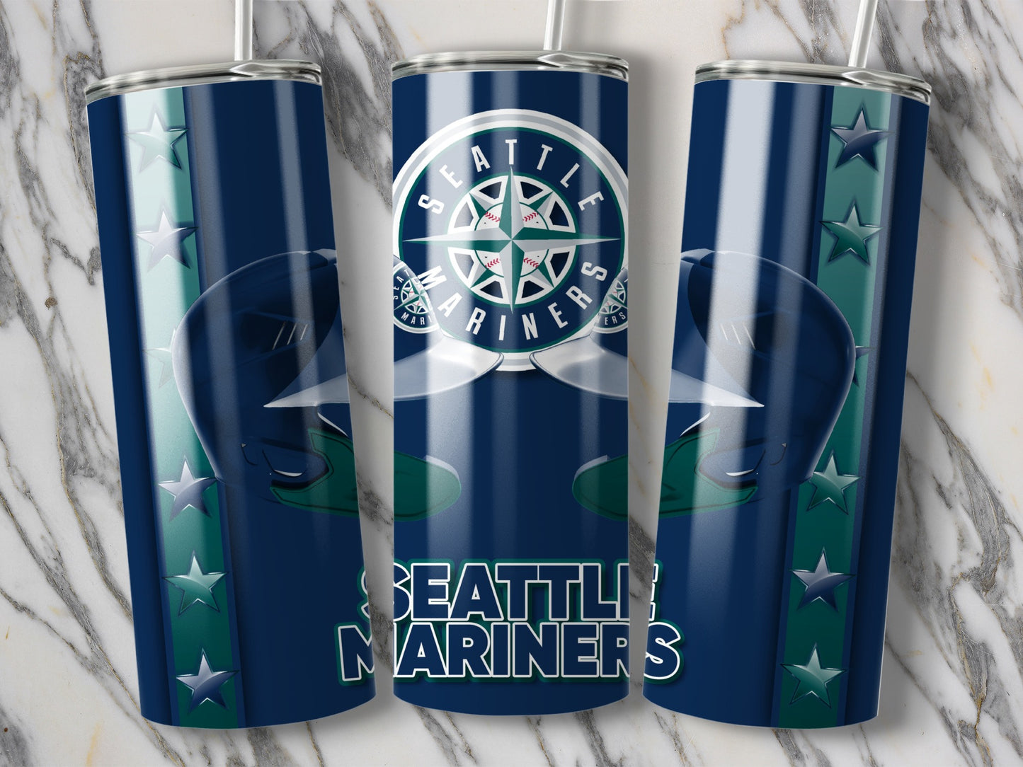 Seattle Mariners Baseball Helmets Logo Graphic Tumblers