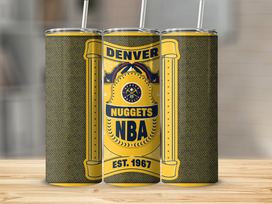 Denver Nuggets NBA Est 1967 Team Logo Design Tumbler