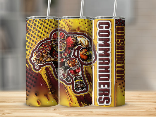 Washington Commanders Football Player Illustration Tumblers