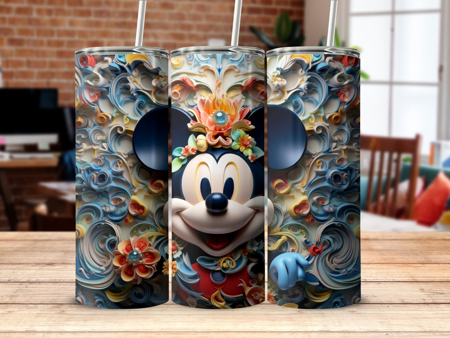 Colorful Whimsical Character Design Travel Mug