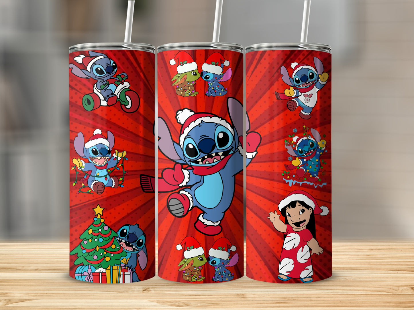 Christmas Stitch Tumbler Stainless Steel Travel Mug