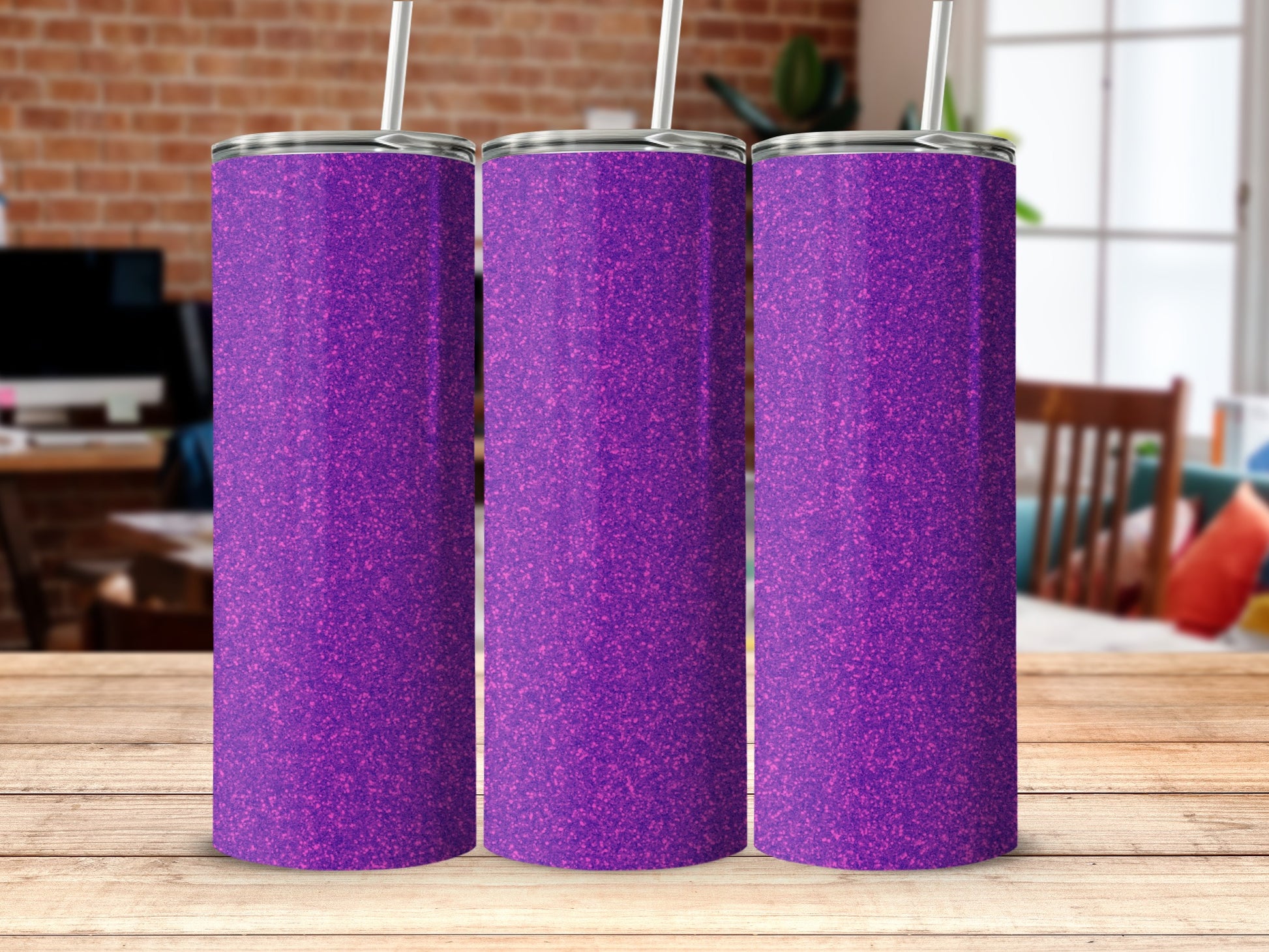 Sparkling Purple Insulated Tumbler for Beverages