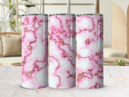 Pink Gold Marble Pattern Tumbler product type