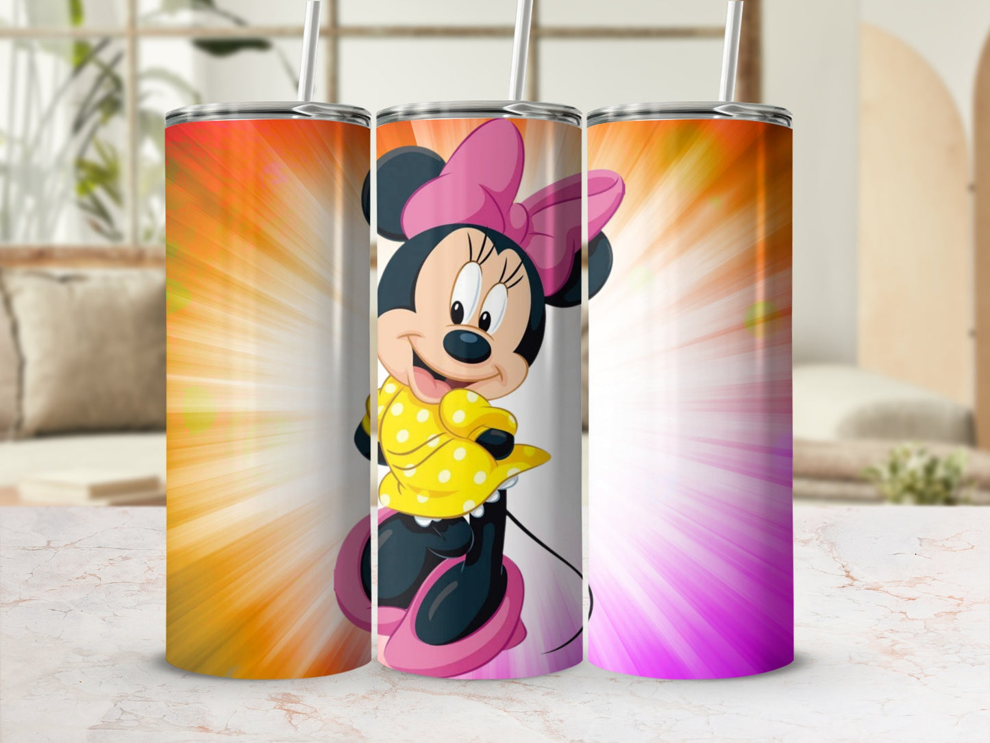 Minnie Mouse Tumbler with Colorful Blast Design