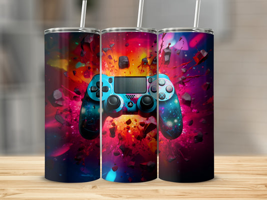 Gaming Explosion Design Tumbler for Enthusiasts