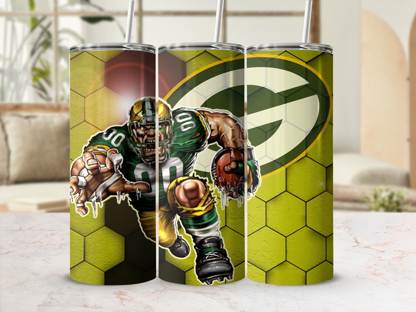 Green Bay Football Graphic Tumbler for Sports Fans