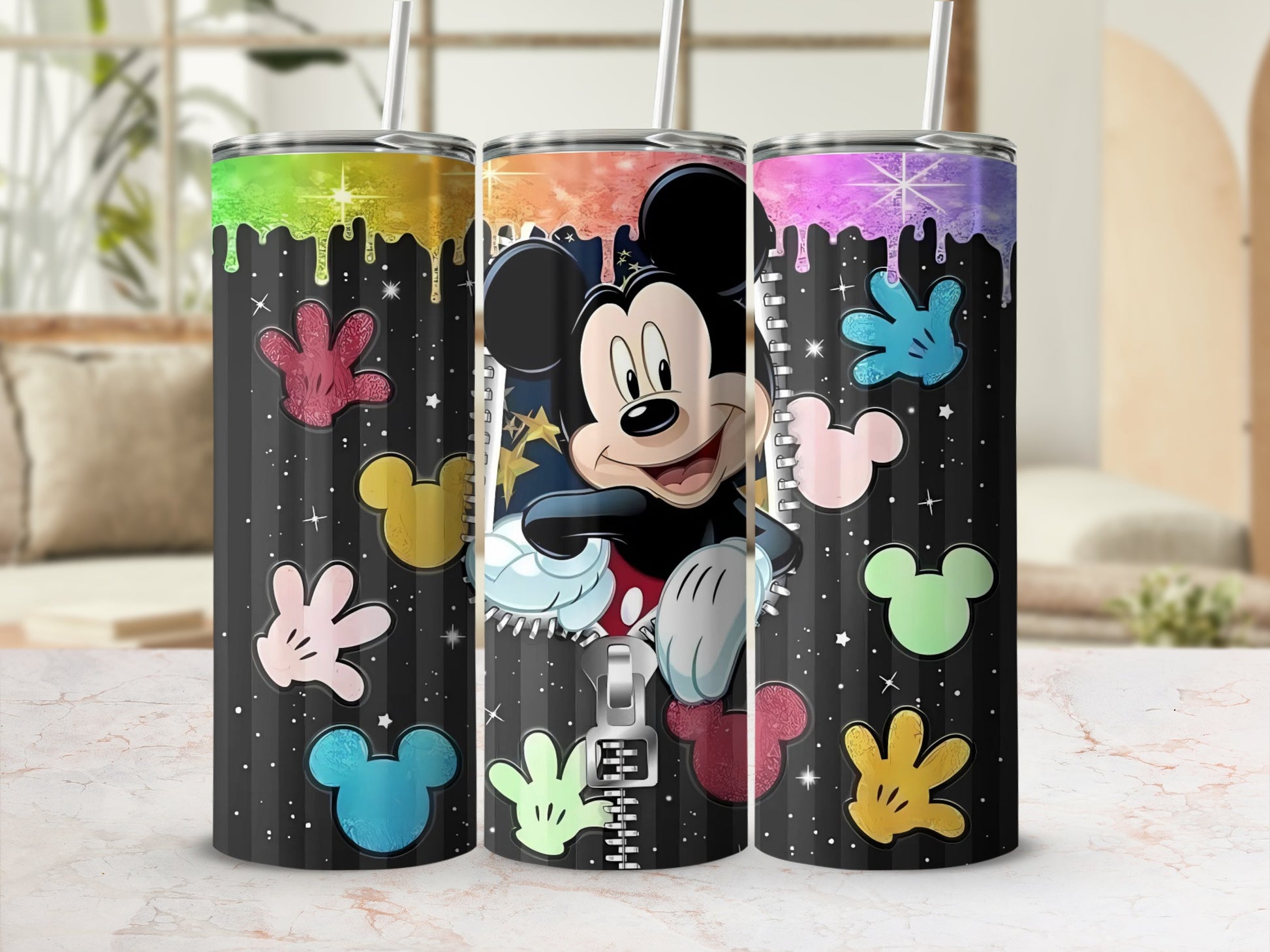 Mickey Mouse Colorful Design Stainless Steel Tumbler