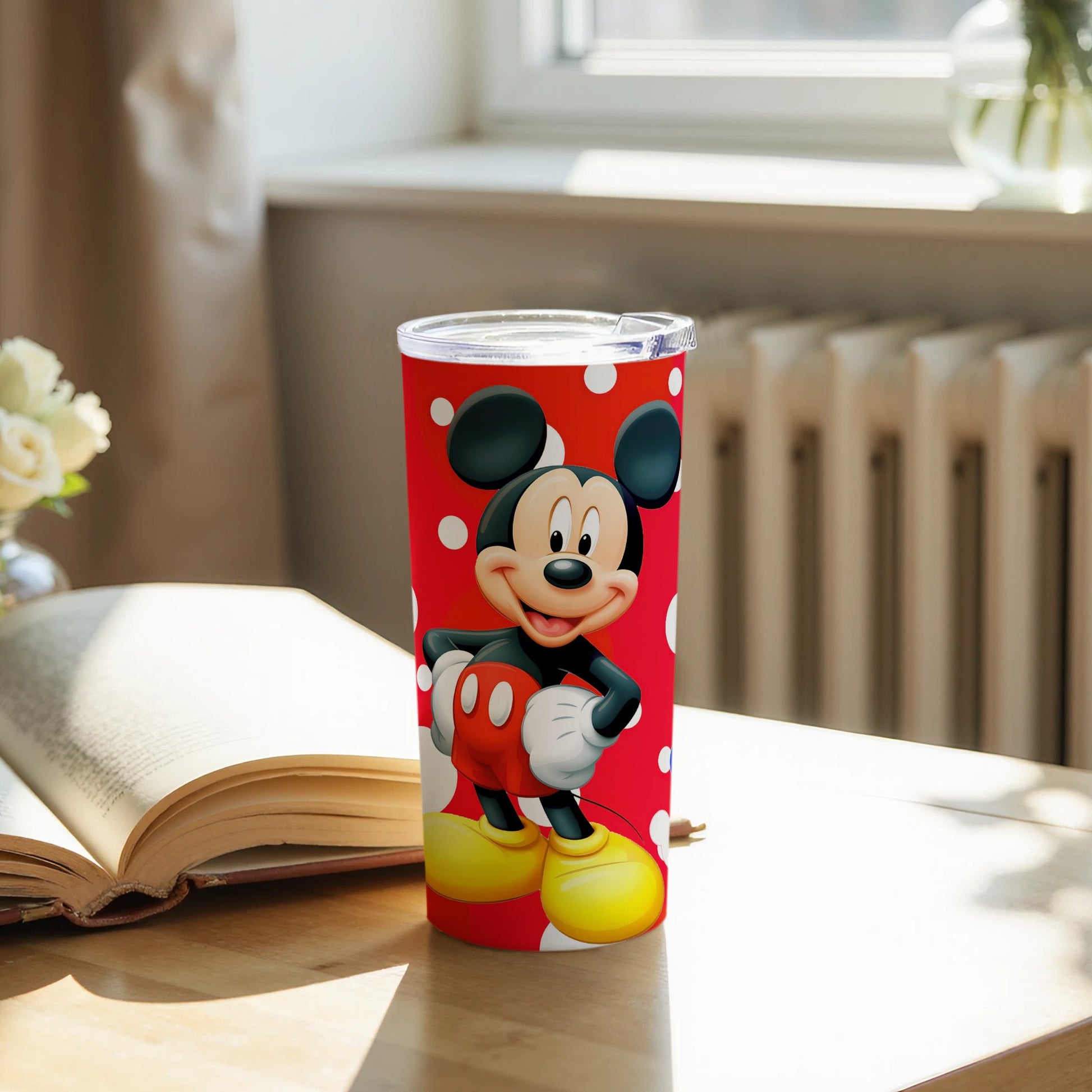 Mickey Mouse Red and White Polka Dots Tumbler Cup