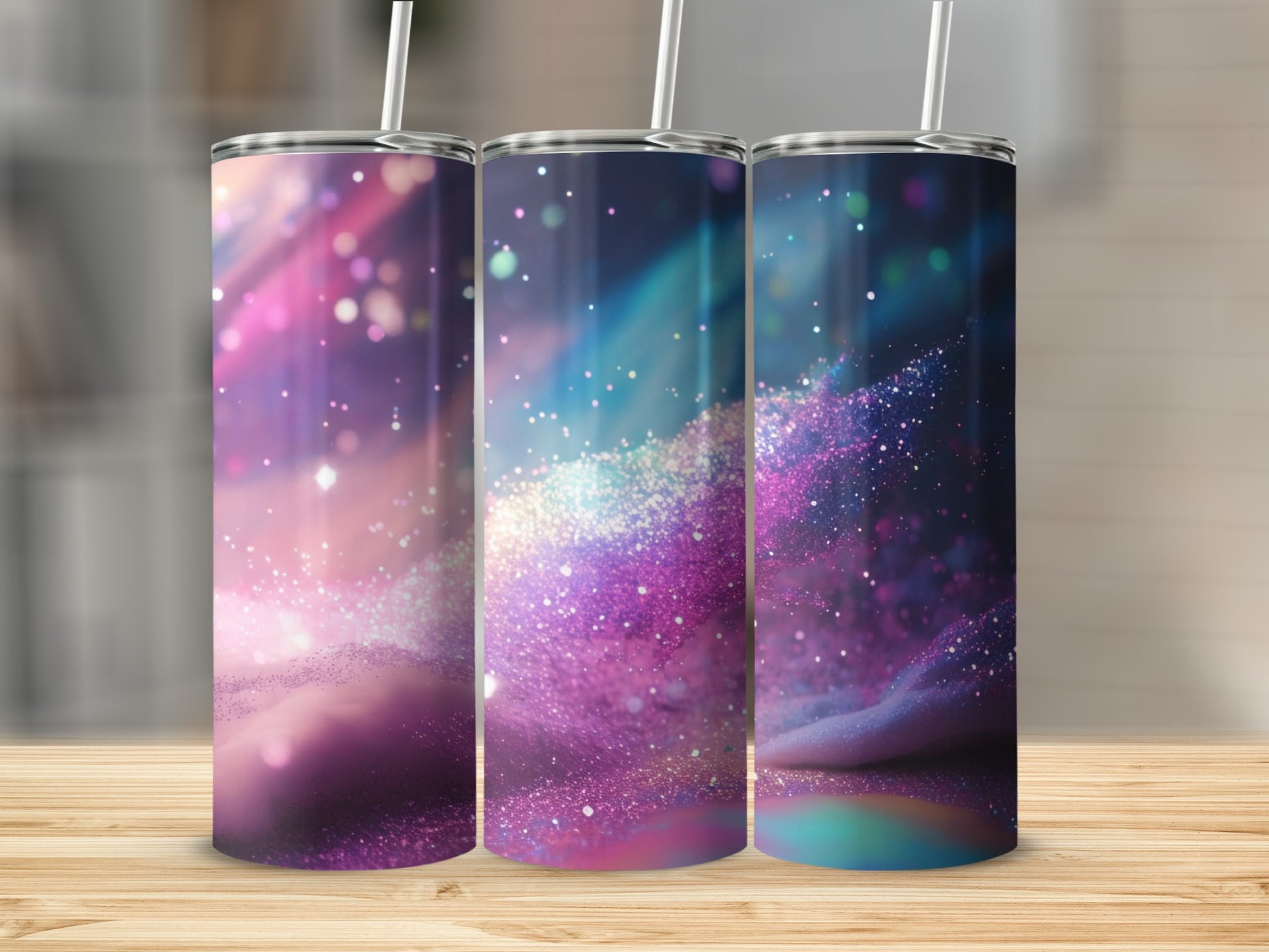 Vibrant Purple Pink Blue Sparkling Abstract Tumbler product type