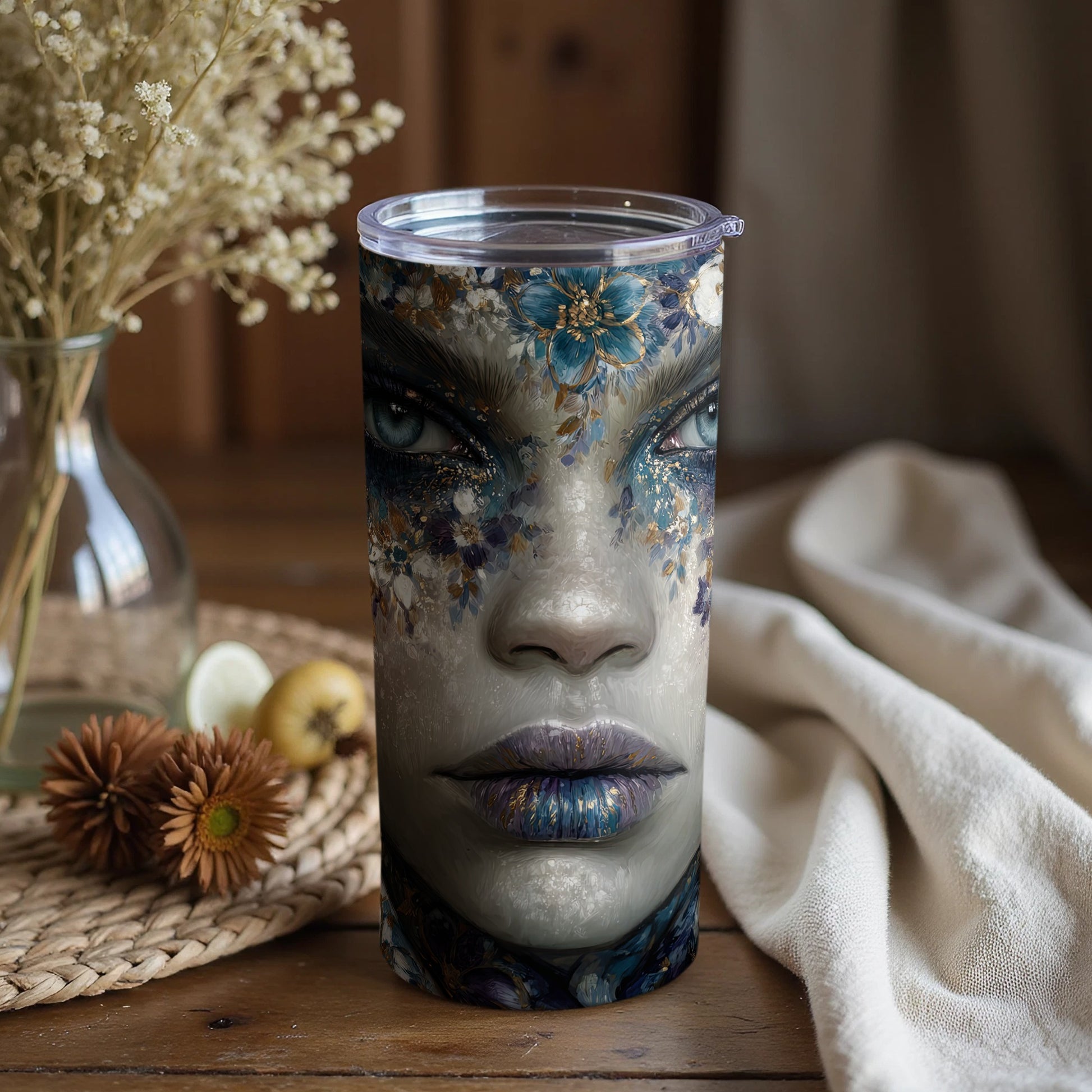 Enchanting Floral Face Design Insulated Tumbler Product