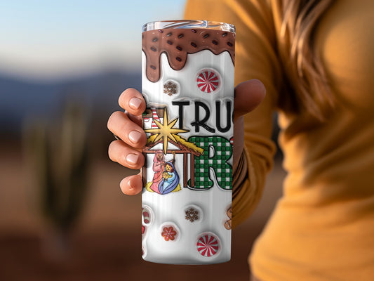 Nativity Scene True Teacher Christmas Tumbler