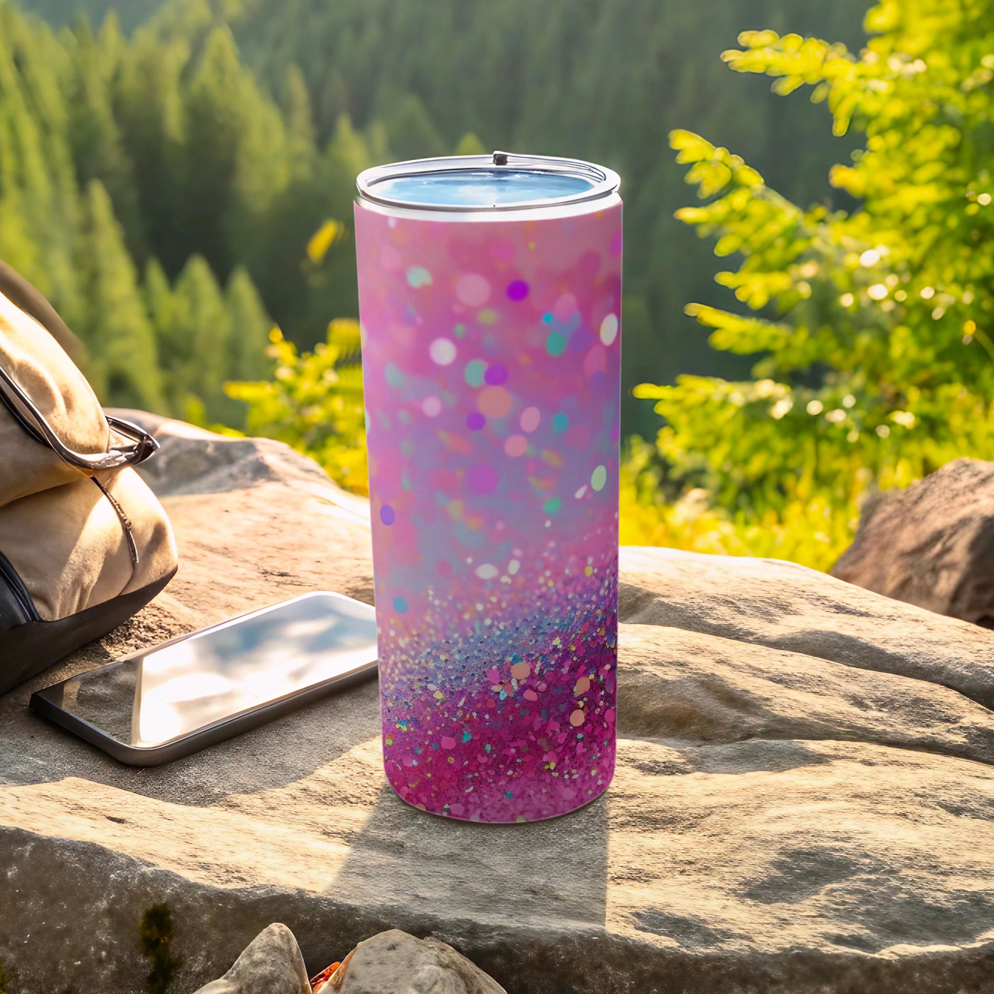 Vibrant Glitter Sparkle Gradient Tumbler Drinkware product type