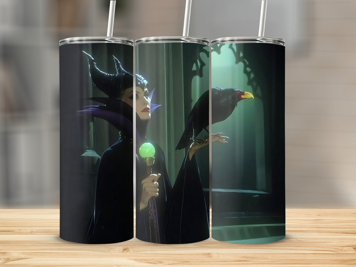 Dark Enchantress with Mysterious Raven Tumbler Cup