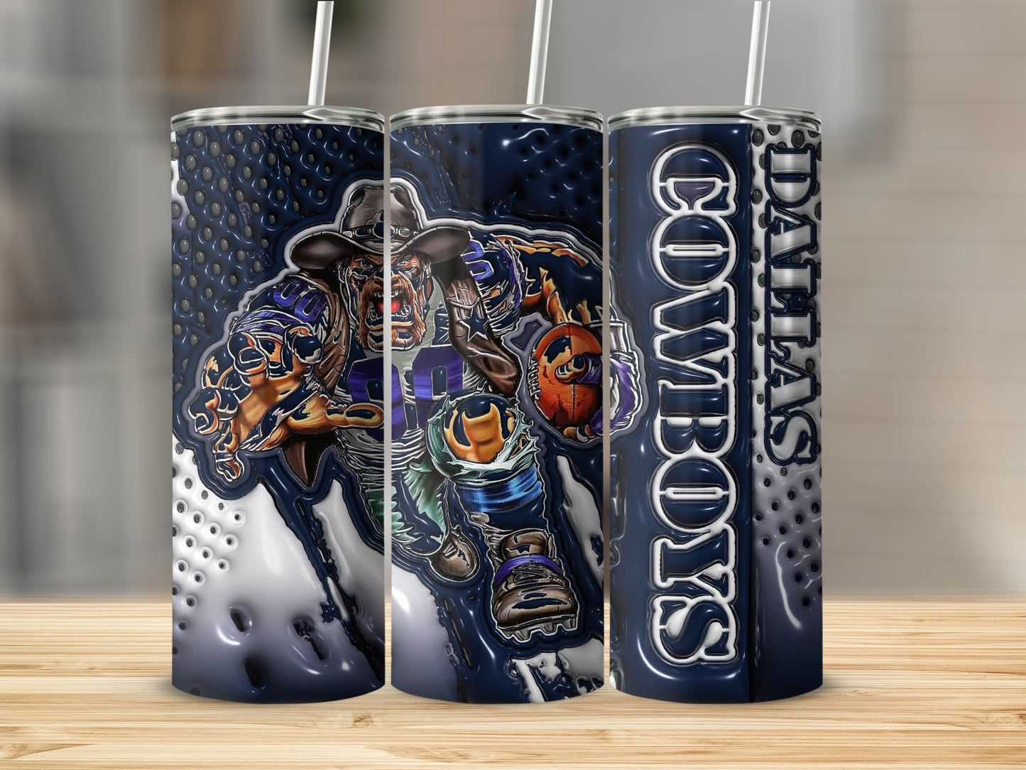 Dallas Cowboys Football Player Design Sports Team Tumblers