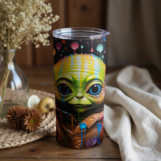Vibrant Colorful Alien Design Insulated Tumbler product