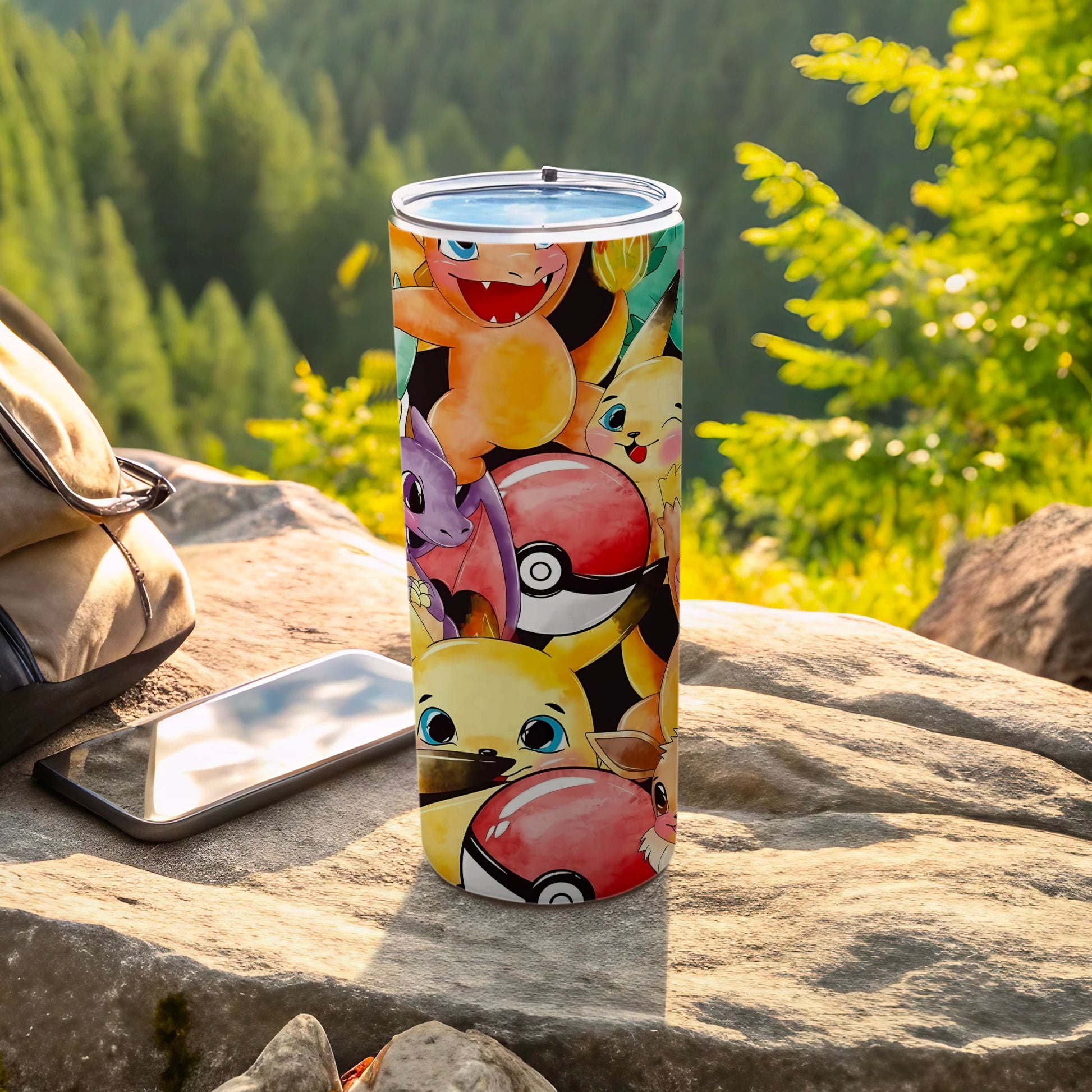 Colorful Cartoon Pokemon Characters Tumbler