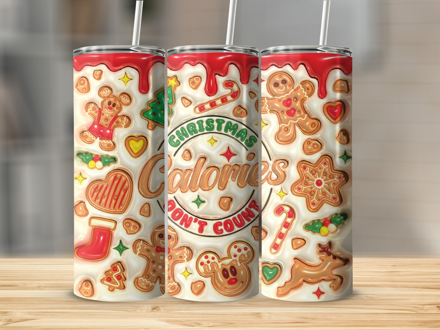 Christmas Calories Don't Count Gingerbread Tumbler