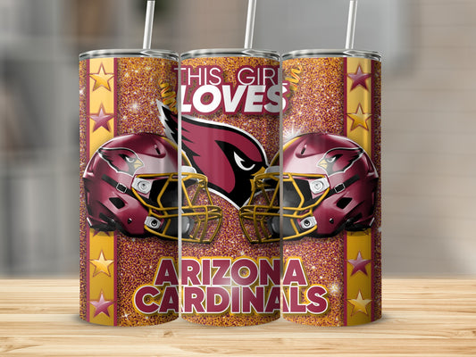 This Girl Loves Arizona Cardinals Graphic Design Tumblers