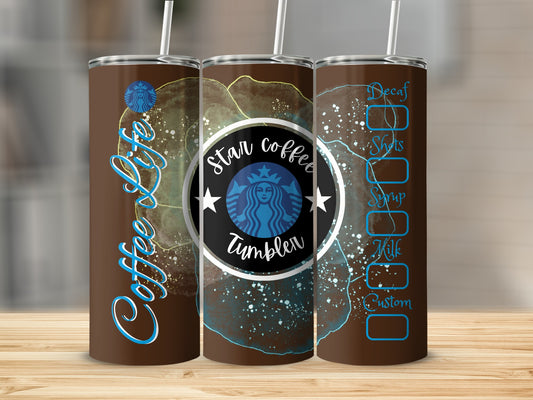 Coffee Life Star Coffee Tumbler Customizable Drinkware