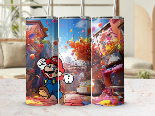 Vibrant Cartoon Character Tumbler for Fun Party Vibes