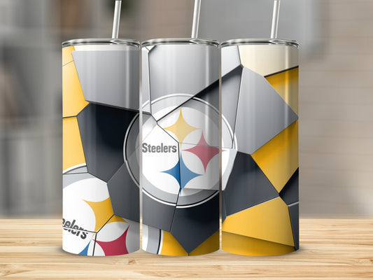 Pittsburgh Steelers Team Graphic Art Pattern Tumblers