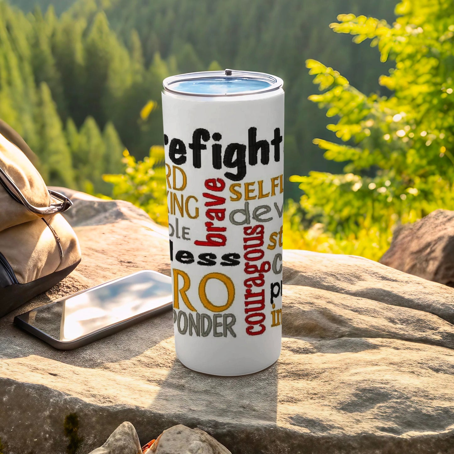 Inspirational Firefighter Words Travel Mug