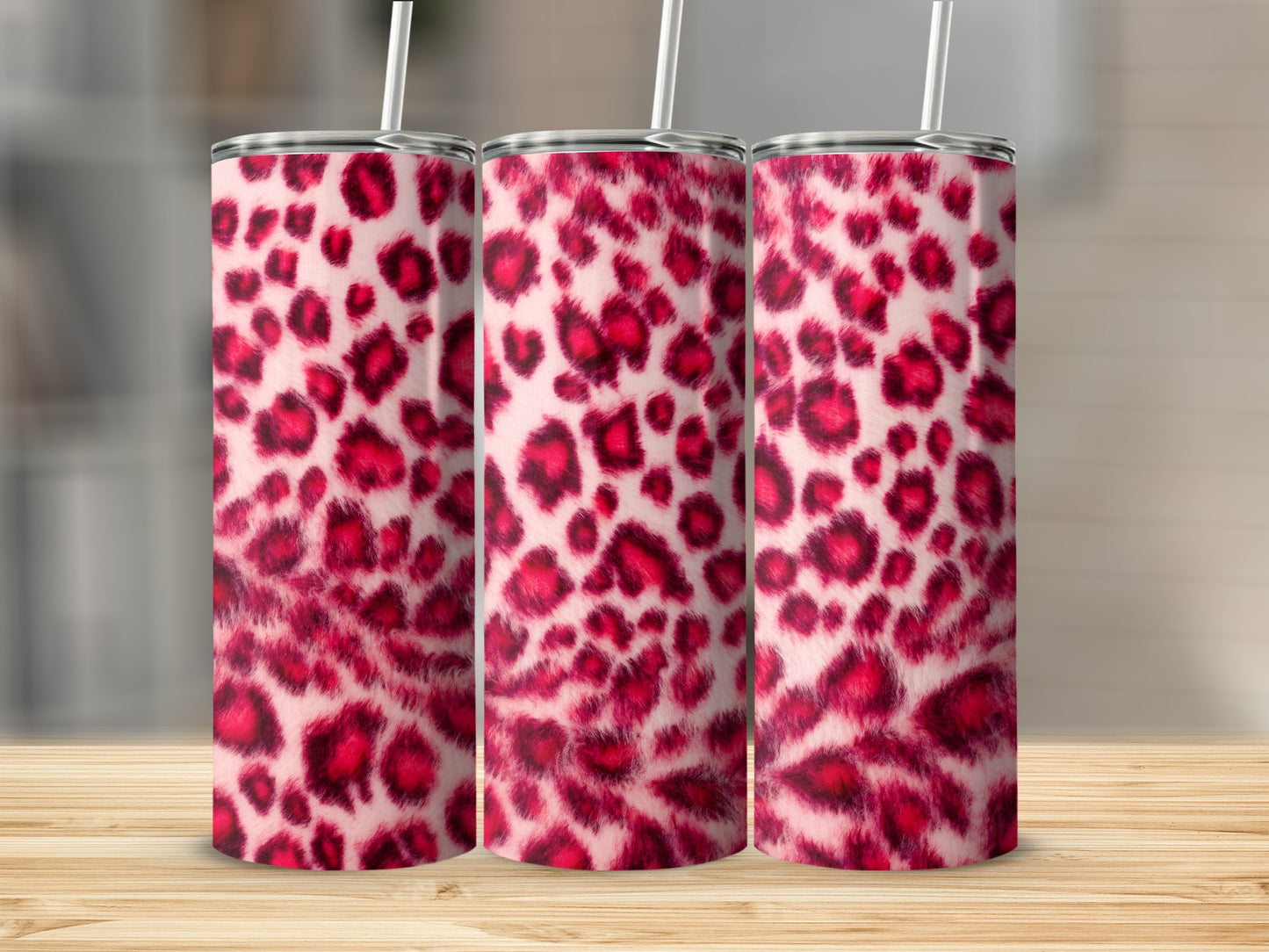 Vibrant Pink Leopard Print Tumbler Cupproduct
