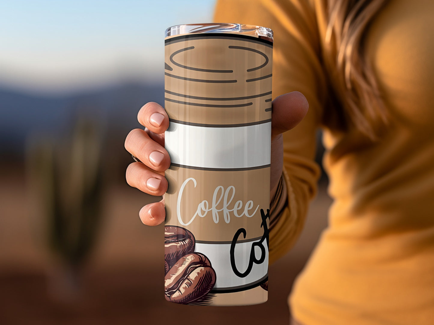Coffee Sketch Insulated Travel Tumbler Product